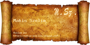 Makis Szelim névjegykártya